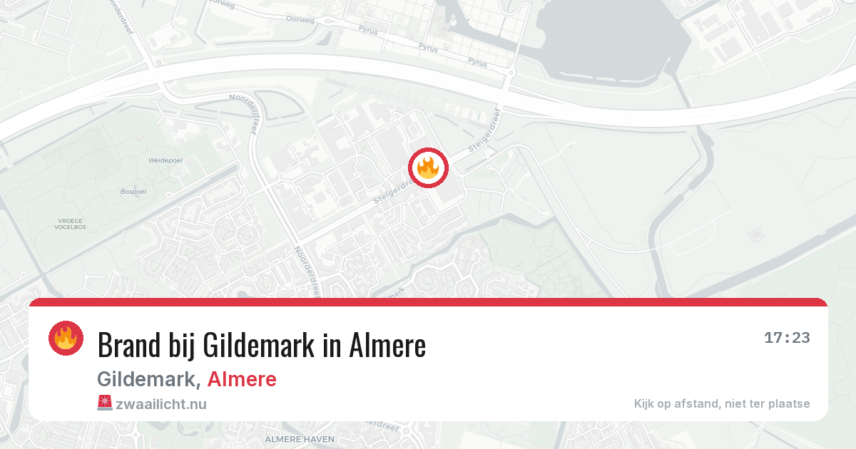 Brand bij Gildemark in Almere — 4 jun 2026