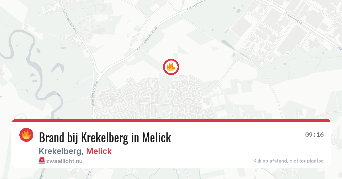 Brand bij Krekelberg in Melick — 11 mei 2026