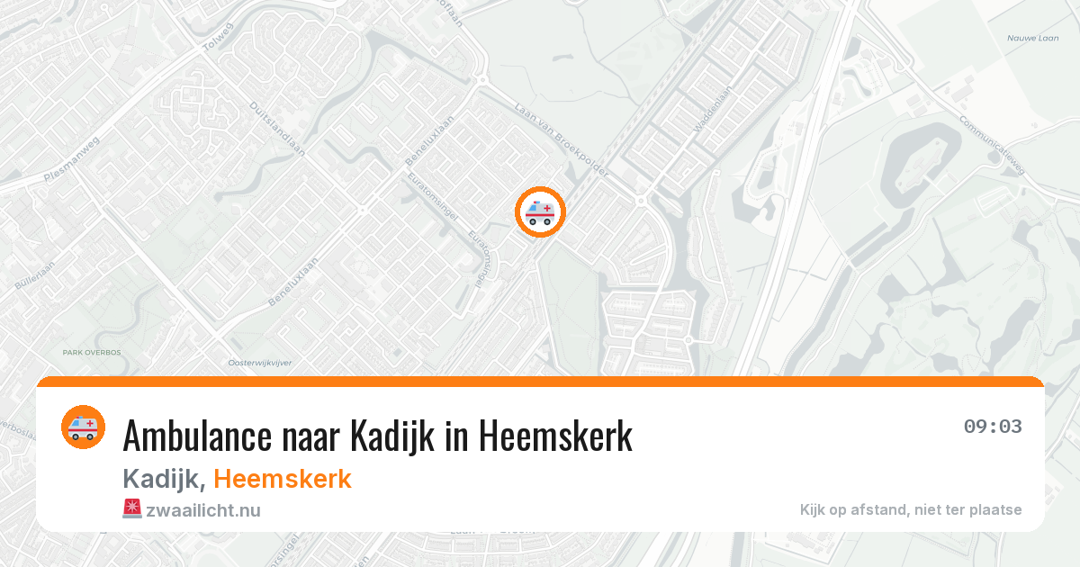Ambulance naar Kadijk in Heemskerk — 21 jul 2026