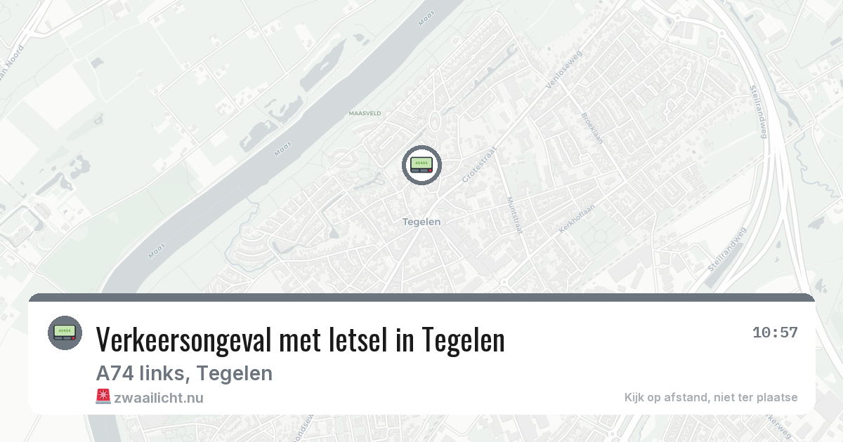 Verkeersongeval met letsel in Tegelen — 24 mei 2026