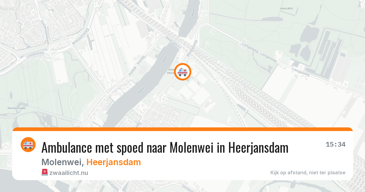 Ambulance met spoed naar Molenwei in Heerjansdam — 25 jul 2026