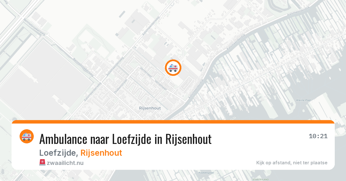 Ambulance naar Loefzijde in Rijsenhout — 16 jul 2026