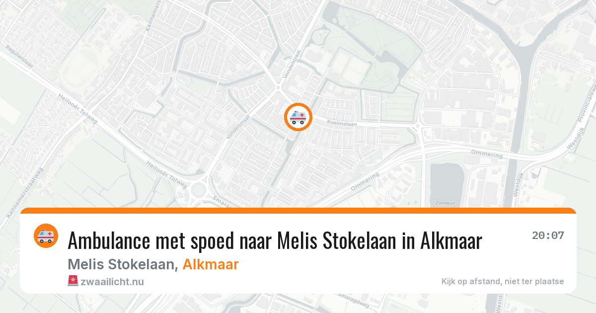 Ambulance met spoed naar Melis Stokelaan in Alkmaar — 22 jul 2026