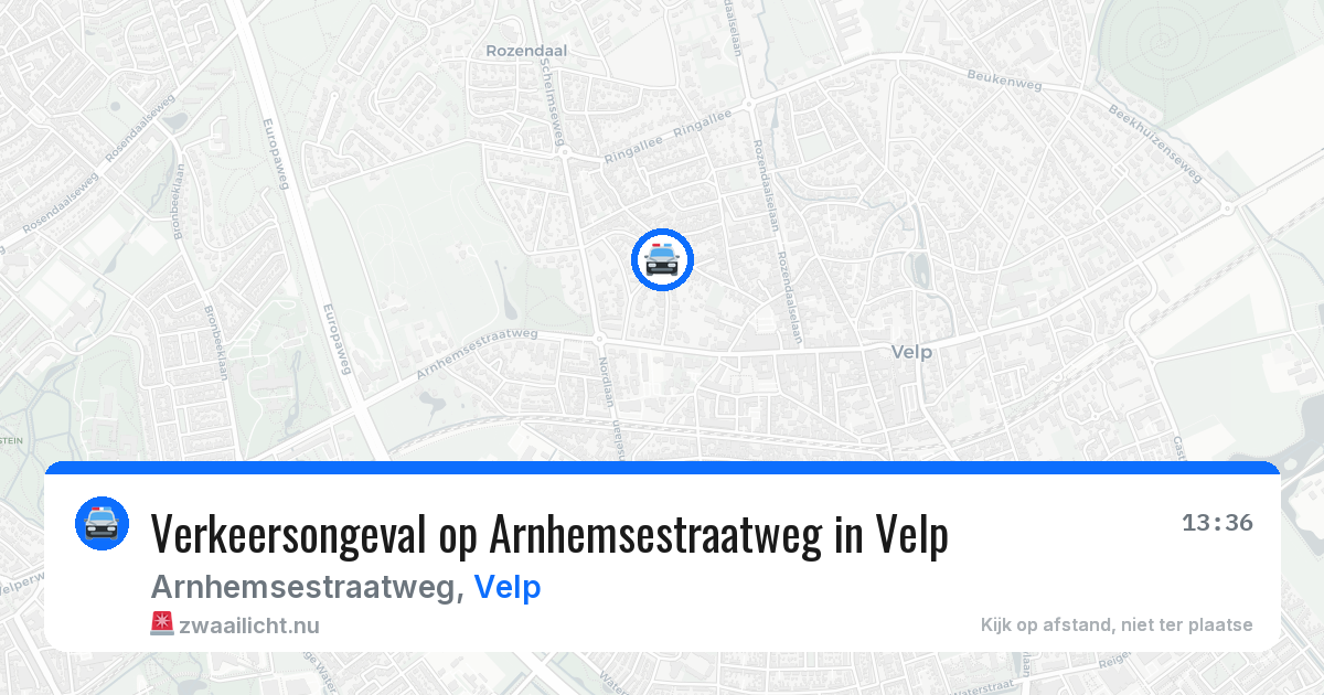 Verkeersongeval op Arnhemsestraatweg in Velp — 20 mrt 2026