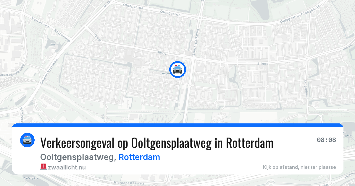 Verkeersongeval op Ooltgensplaatweg in Rotterdam — 25 mei 2026