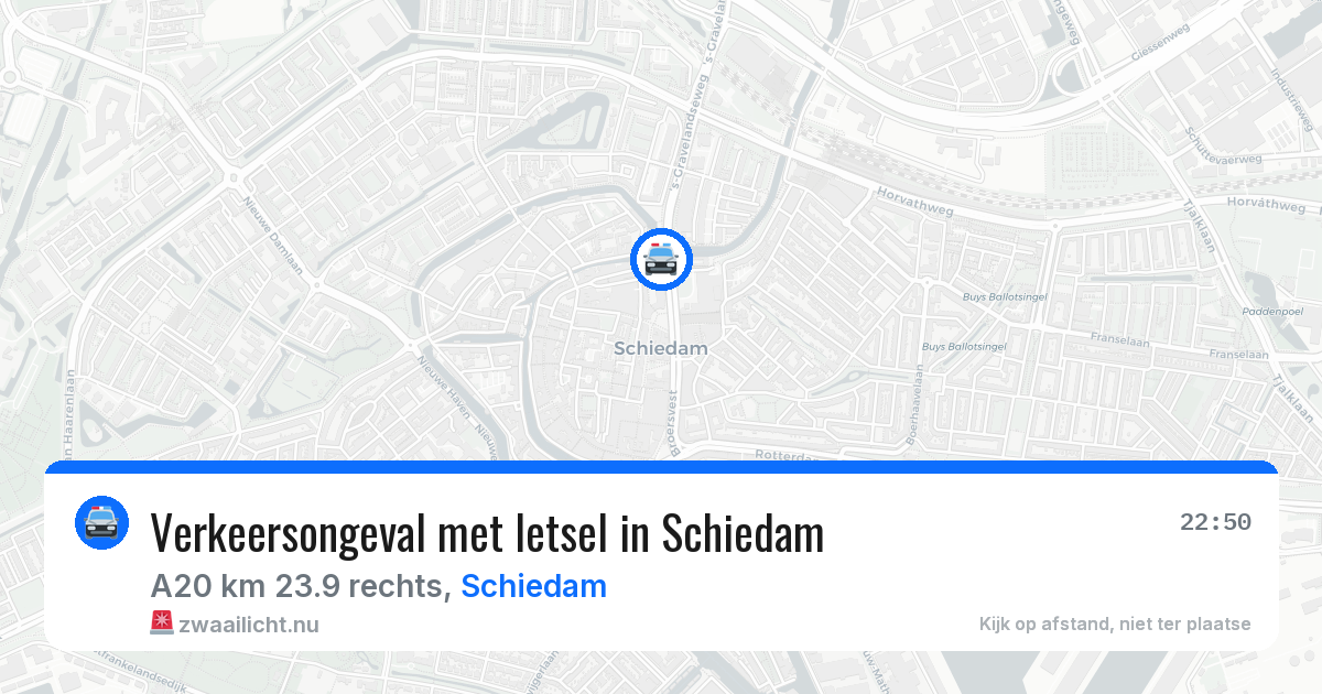 Verkeersongeval met letsel in Schiedam — 21 mrt 2026