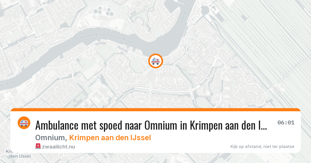 Ambulance met spoed naar Omnium in Krimpen aan den IJssel — 7 apr 2026