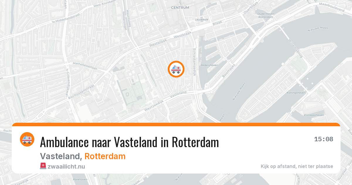 Ambulance naar Vasteland in Rotterdam — 19 feb 2026