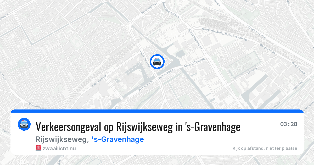 Verkeersongeval op Rijswijkseweg in 's-Gravenhage — 21 mrt 2026