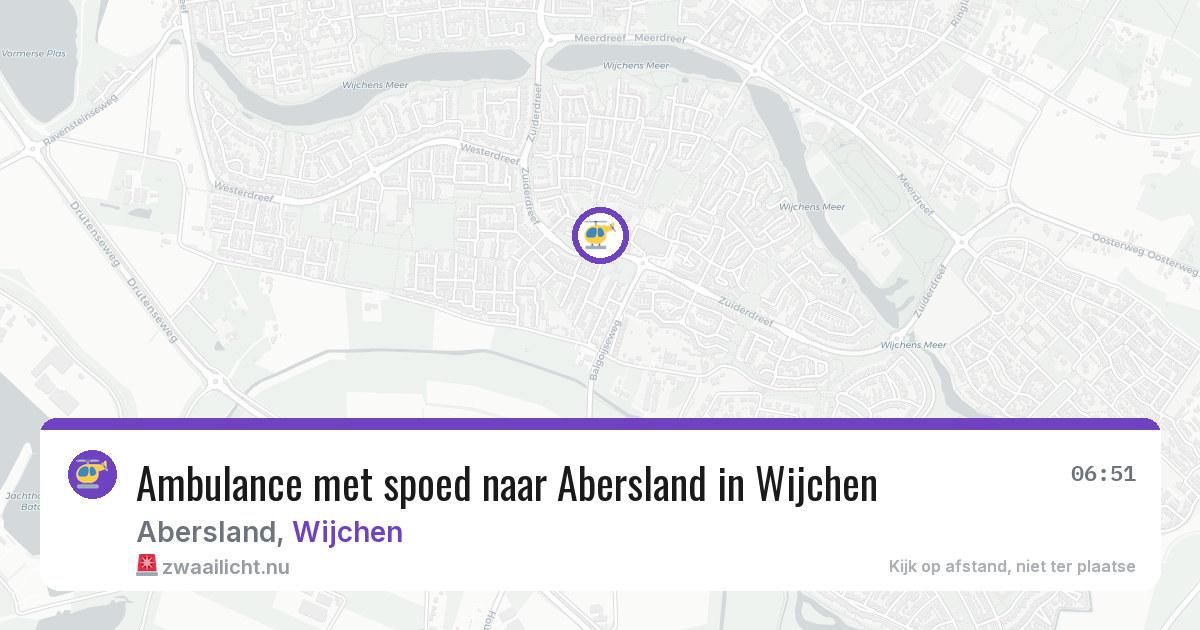 Ambulance met spoed naar Abersland in Wijchen — 5 jun 2026