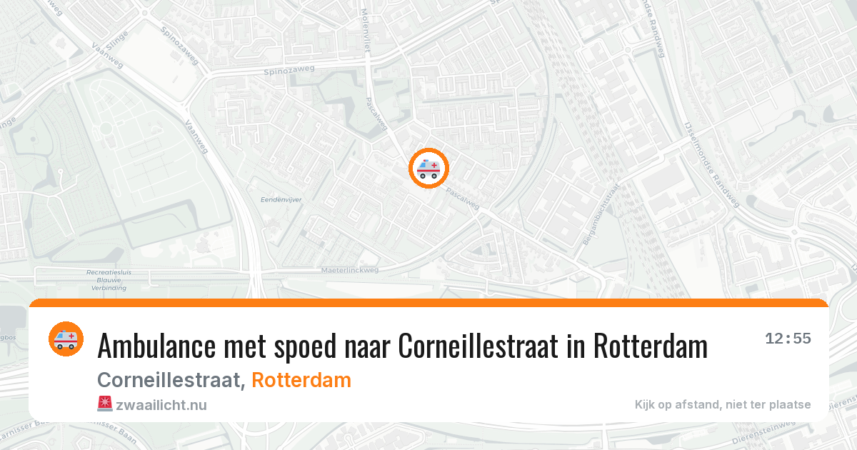 Ambulance met spoed naar Corneillestraat in Rotterdam — 24 mei 2026