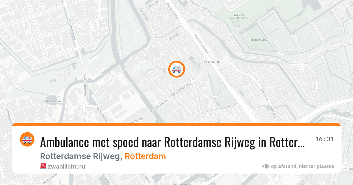 Ambulance met spoed naar Rotterdamse Rijweg in Rotterdam — 26 mrt 2026