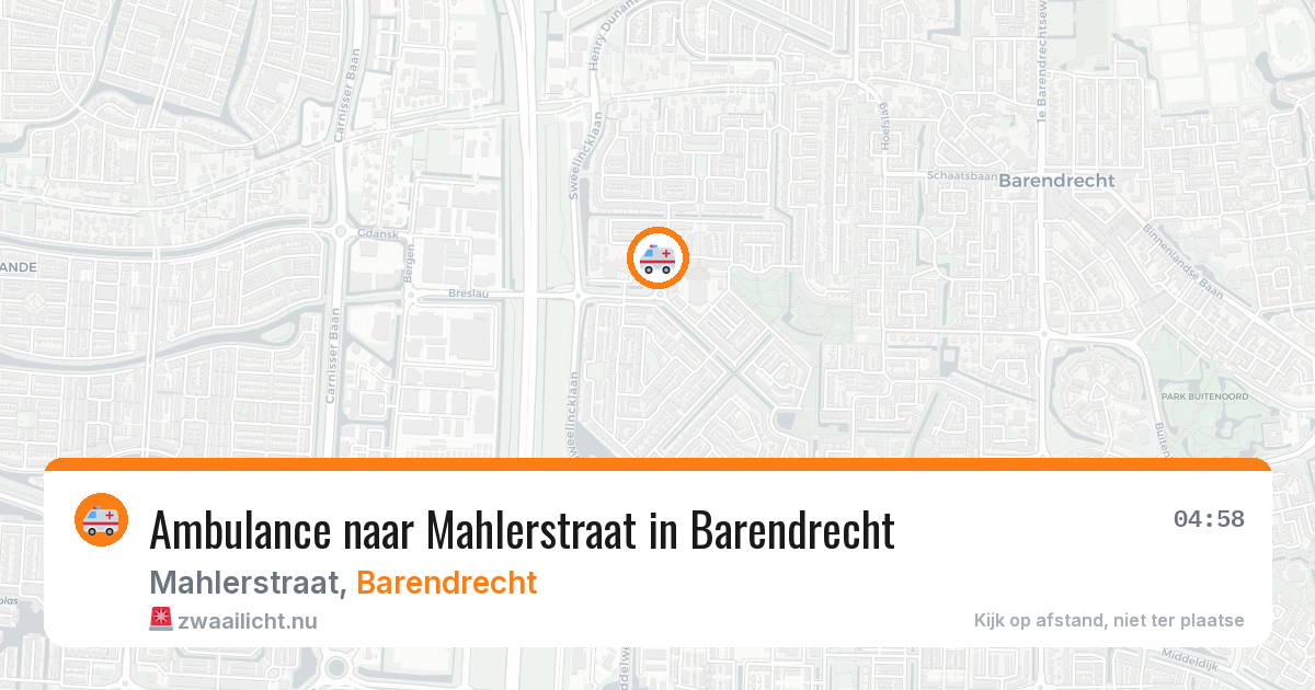 Ambulance naar Mahlerstraat in Barendrecht — 22 apr 2026