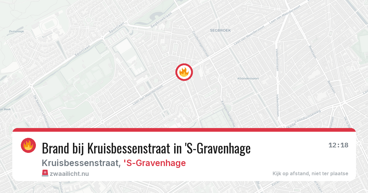 Brand bij Kruisbessenstraat in 'S-Gravenhage — 19 mei 2026