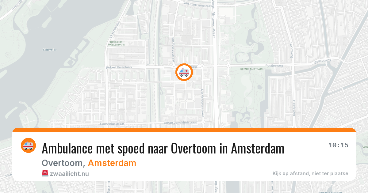 Ambulance met spoed naar Overtoom in Amsterdam — 27 jul 2026