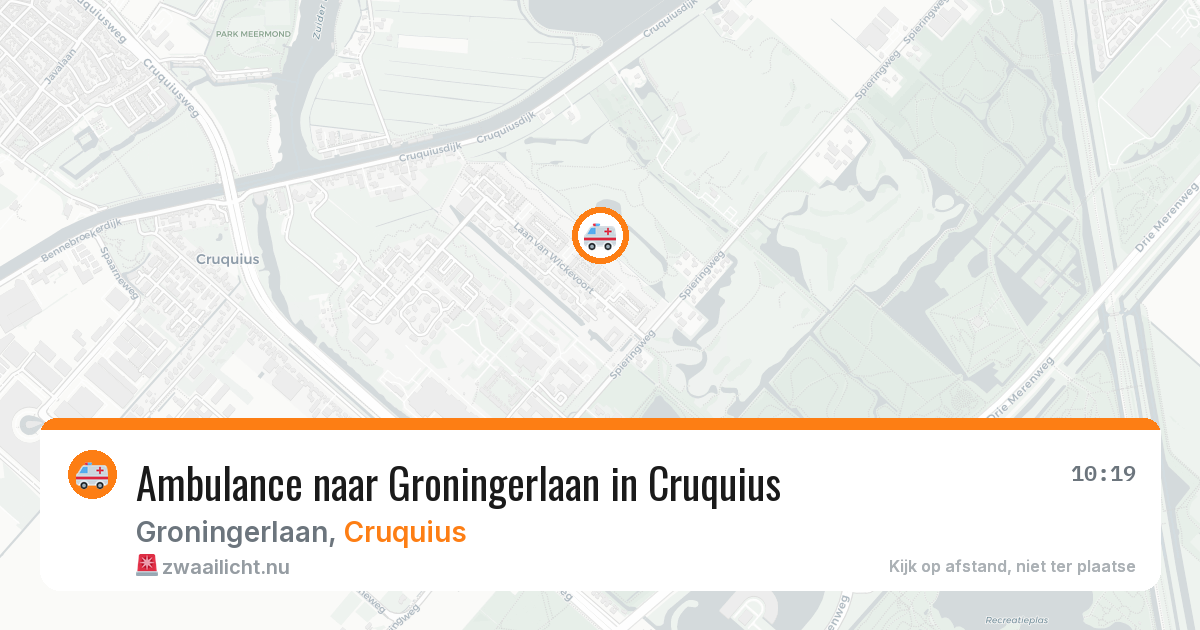 Ambulance naar Groningerlaan in Cruquius — 19 jul 2026