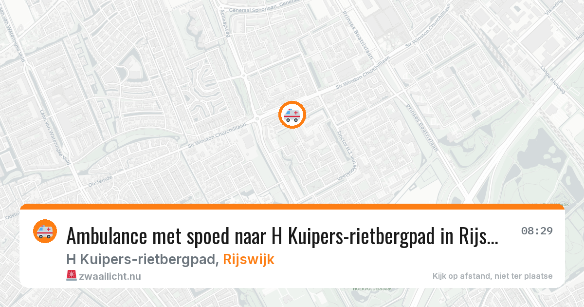 Ambulance met spoed naar H Kuipers-rietbergpad in Rijswijk — 24 mei 2026