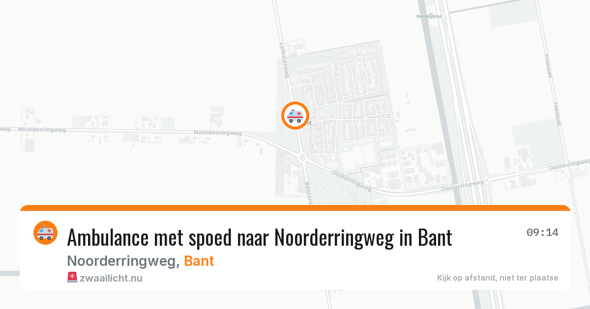 Ambulance met spoed naar Noorderringweg in Bant — 25 mei 2026