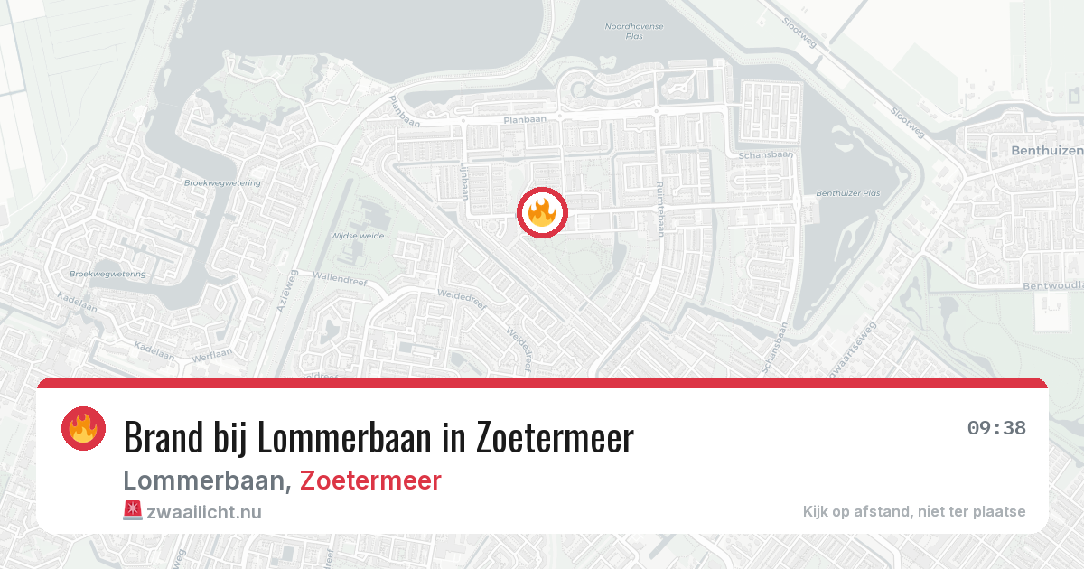 Brand bij Lommerbaan in Zoetermeer — 18 apr 2026