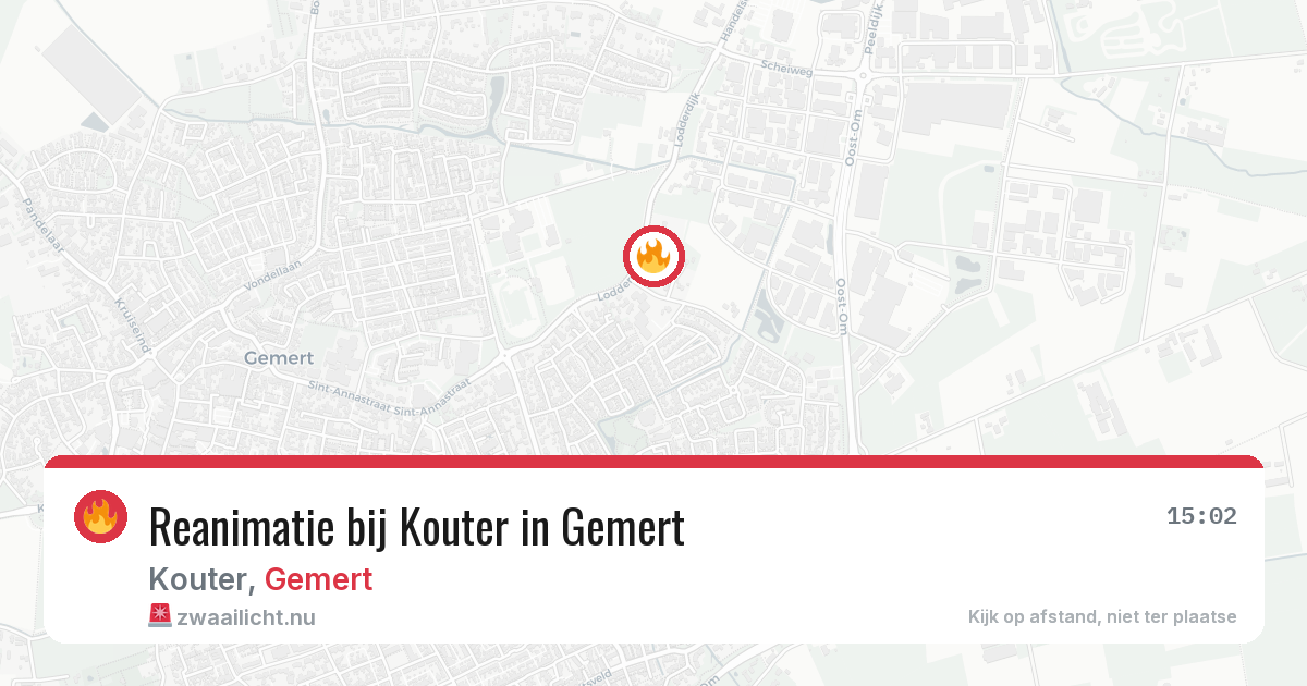 Reanimatie bij Kouter in Gemert — 7 apr 2026