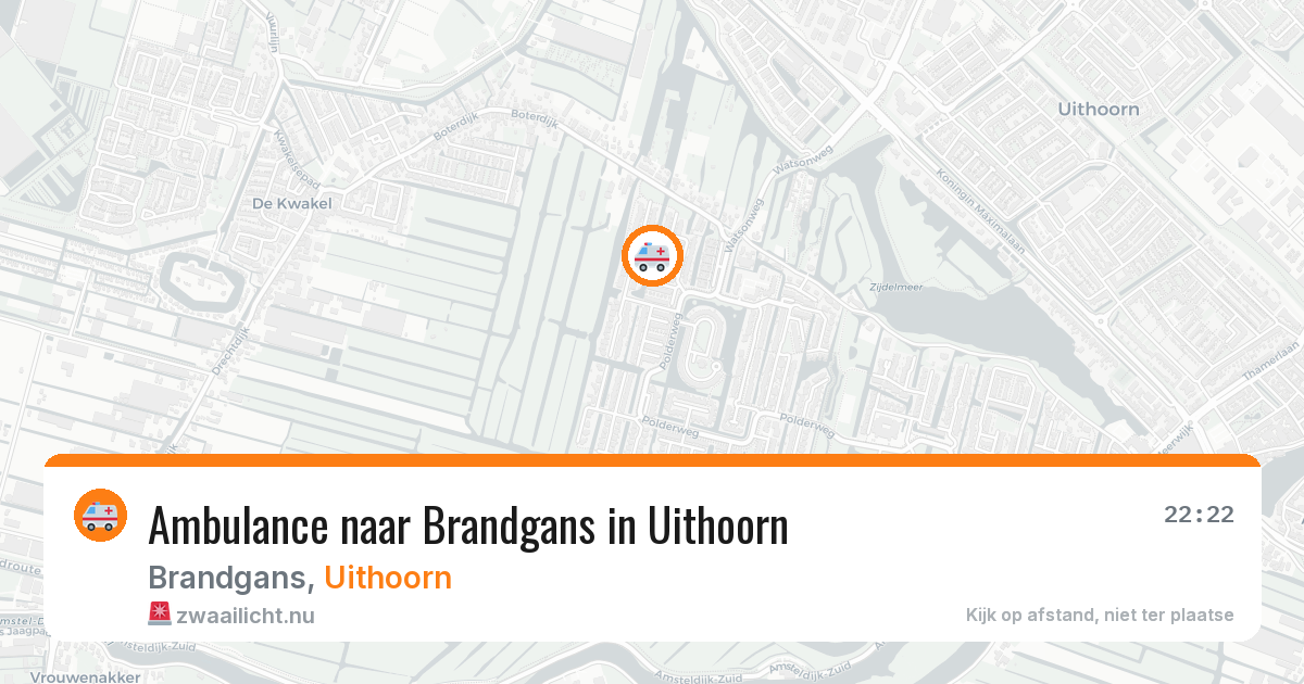 Ambulance naar Brandgans in Uithoorn — 31 mrt 2026