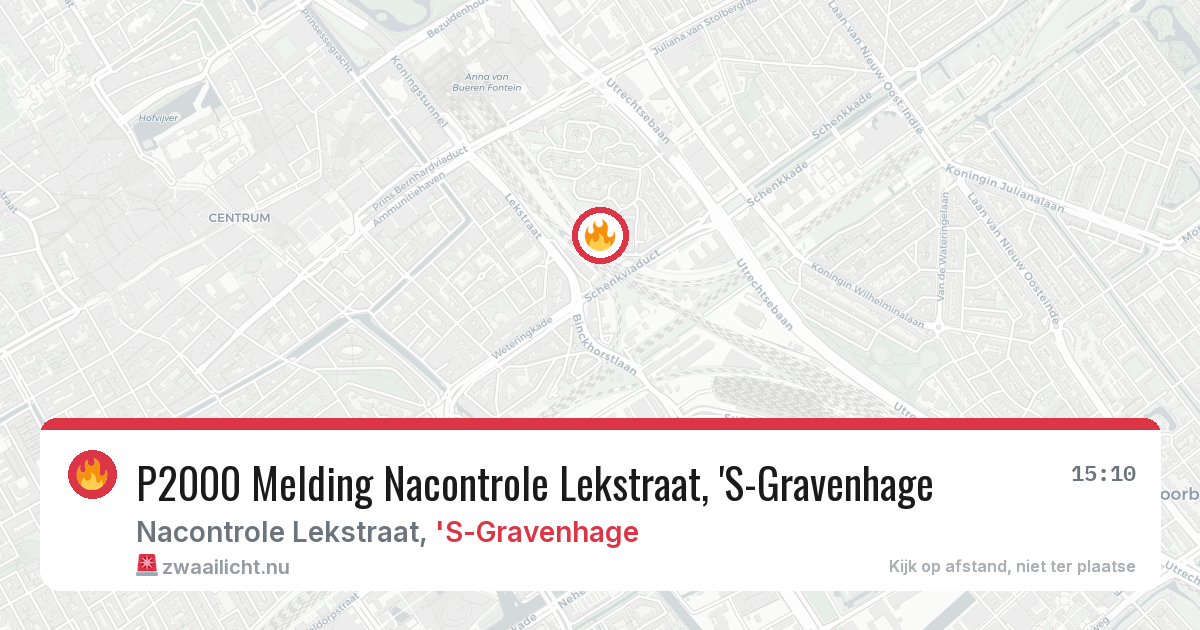 P2000 Melding Nacontrole Lekstraat, 'S-Gravenhage — 3 feb 2026