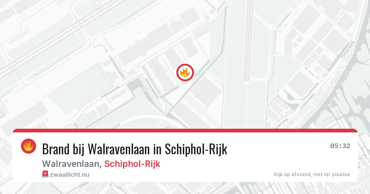 Brand bij Walravenlaan in Schiphol-Rijk — 12 mei 2026