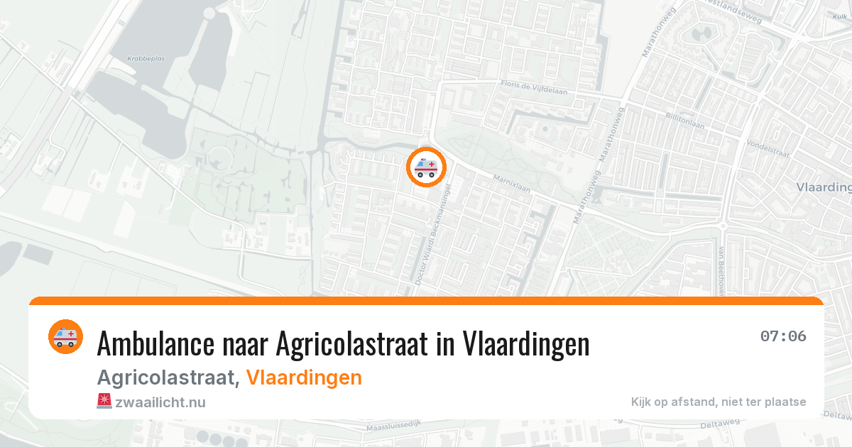 Ambulance naar Agricolastraat in Vlaardingen — 23 jul 2026