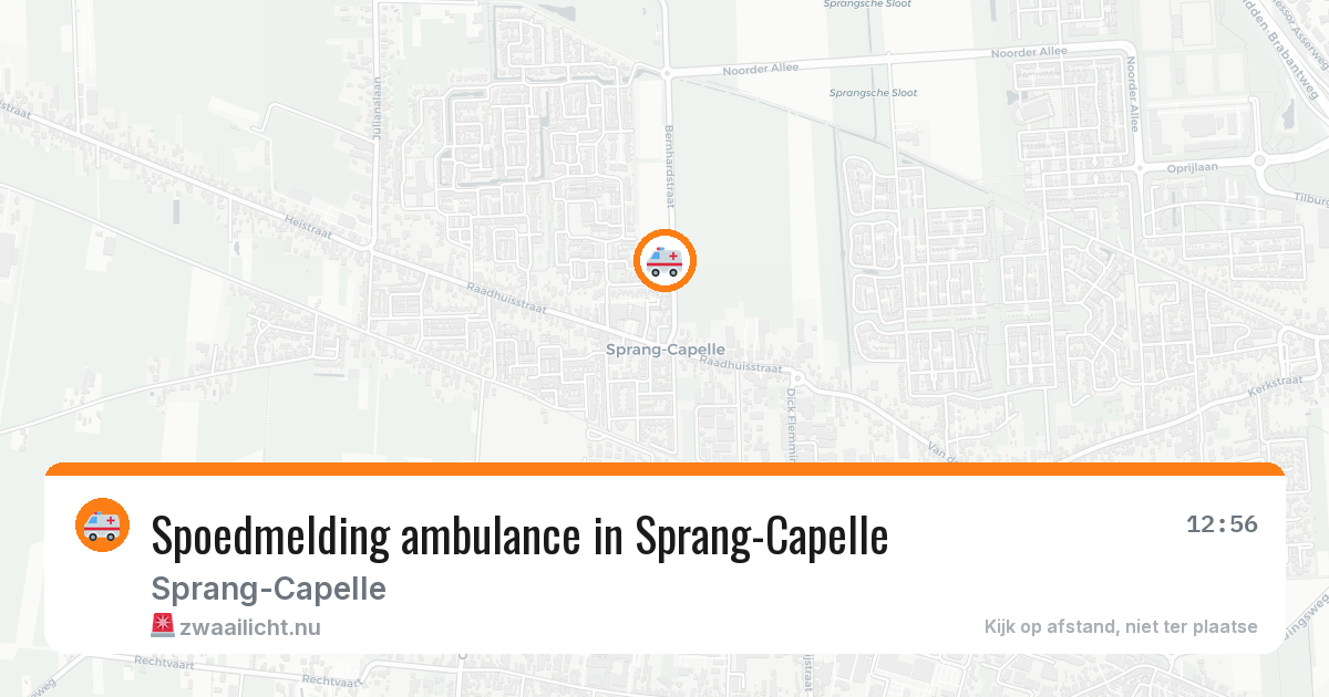 Spoedmelding ambulance in Sprang-Capelle — 28 mrt 2026