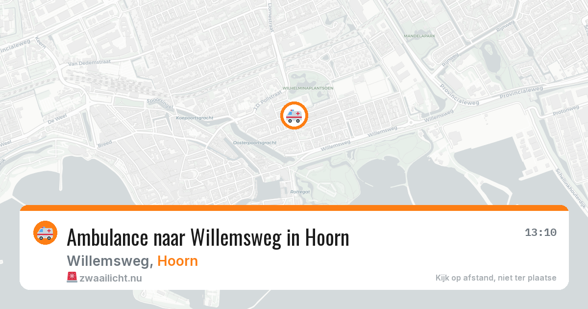 Ambulance naar Willemsweg in Hoorn — 22 mei 2026