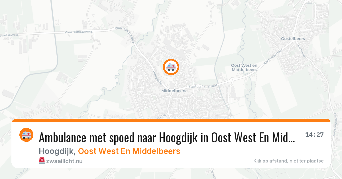 Ambulance met spoed naar Hoogdijk in Oost West En Middelbeers — 24 feb 2026