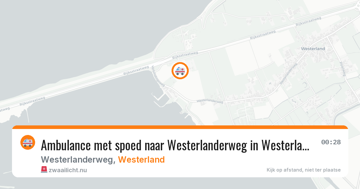 Ambulance met spoed naar Westerlanderweg in Westerland — 18 jul 2026