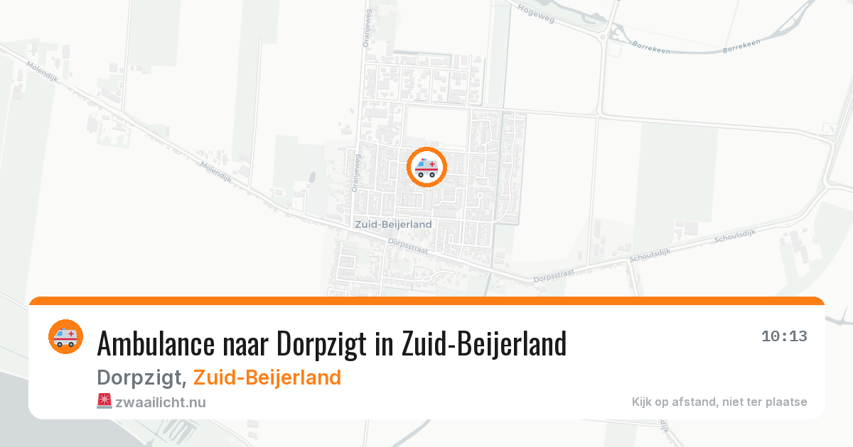 Ambulance naar Dorpzigt in Zuid-Beijerland — 20 jul 2026