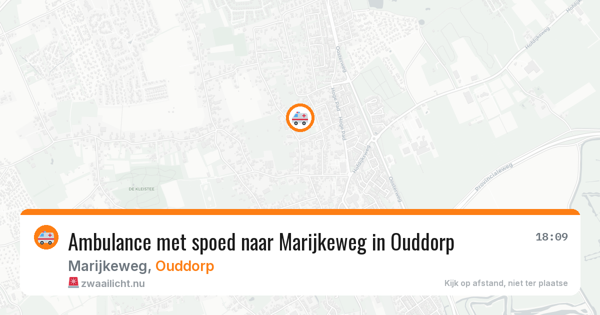 Ambulance met spoed naar Marijkeweg in Ouddorp — 21 mrt 2026