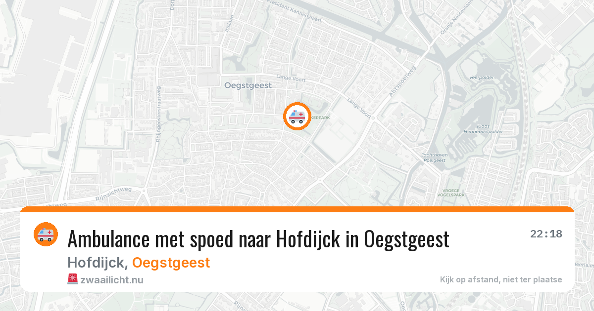 Ambulance met spoed naar Hofdijck in Oegstgeest — 23 jan 2026