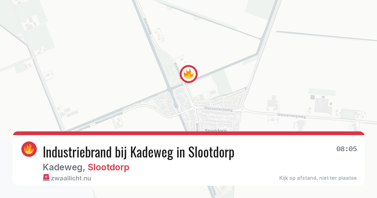 Industriebrand bij Kadeweg in Slootdorp — 16 mei 2026