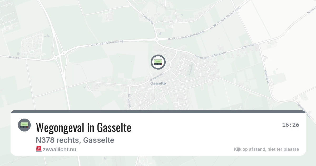 Wegongeval in Gasselte — 28 feb 2026