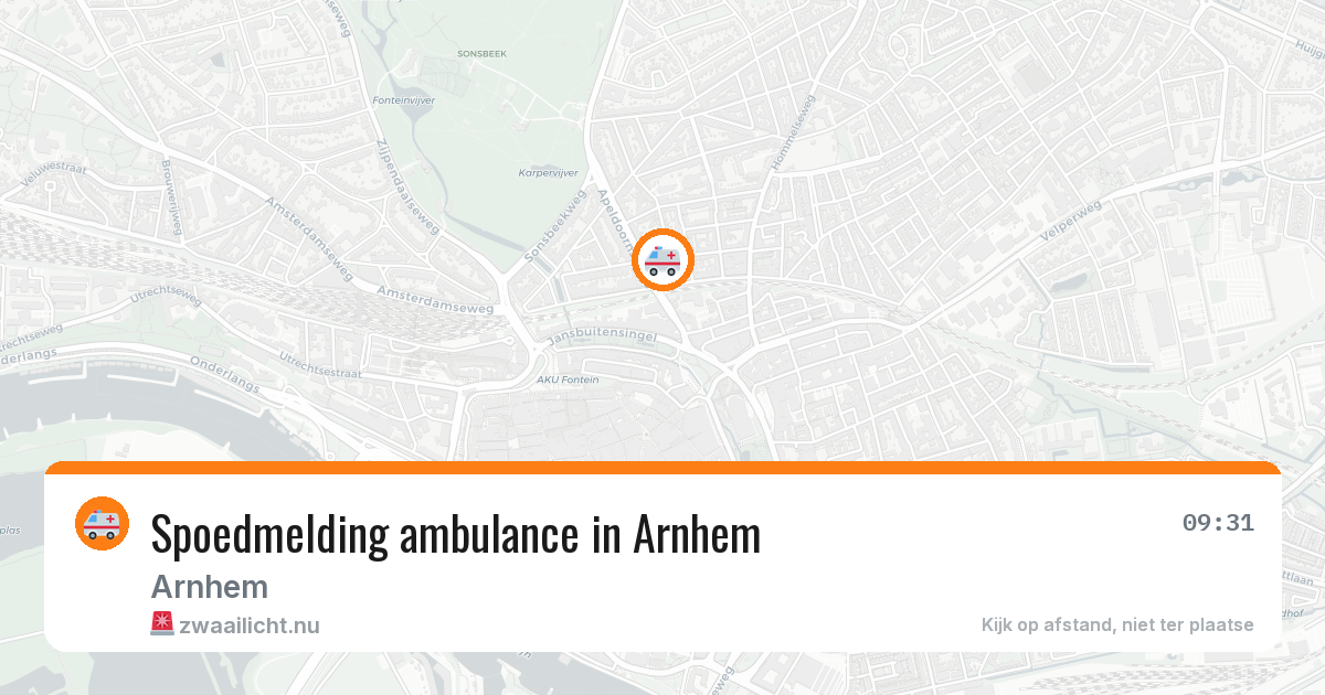 Spoedmelding ambulance in Arnhem — 21 feb 2026