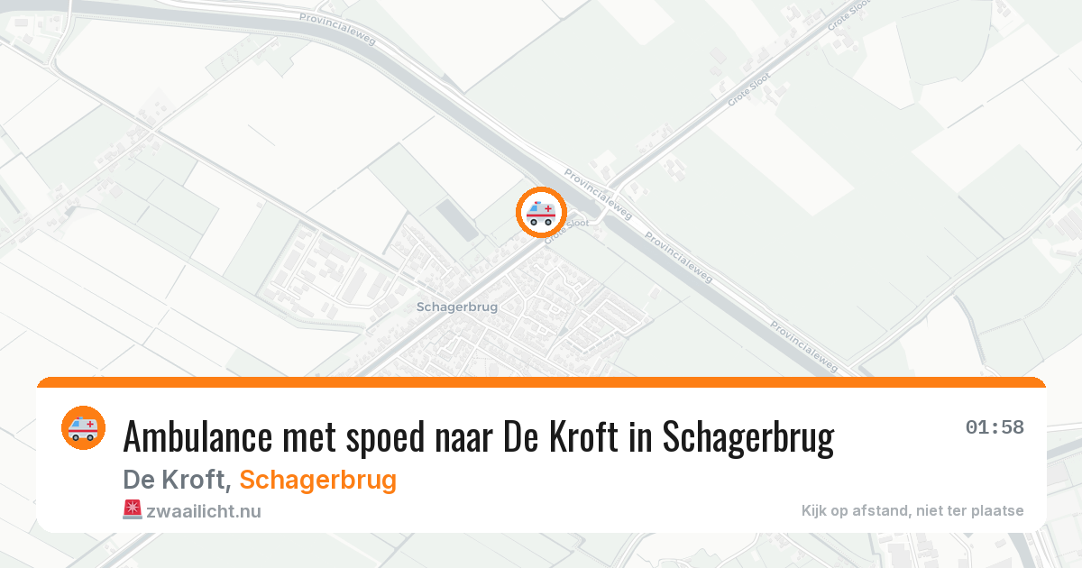 Ambulance met spoed naar De Kroft in Schagerbrug — 23 mei 2026