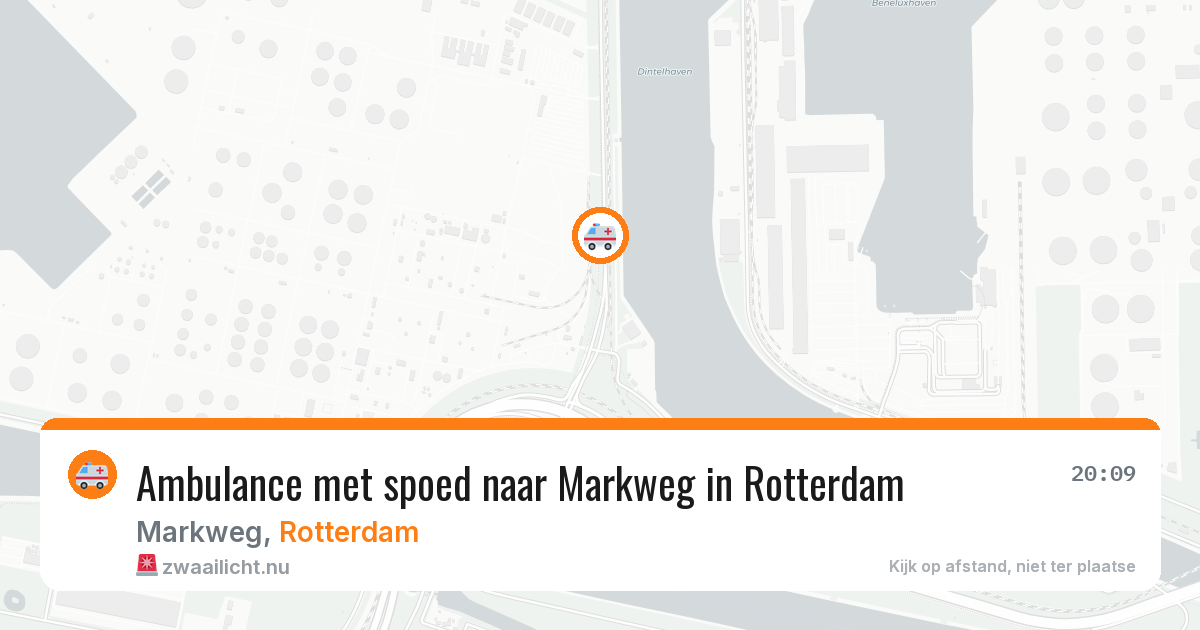 Ambulance met spoed naar Markweg in Rotterdam — 20 apr 2026