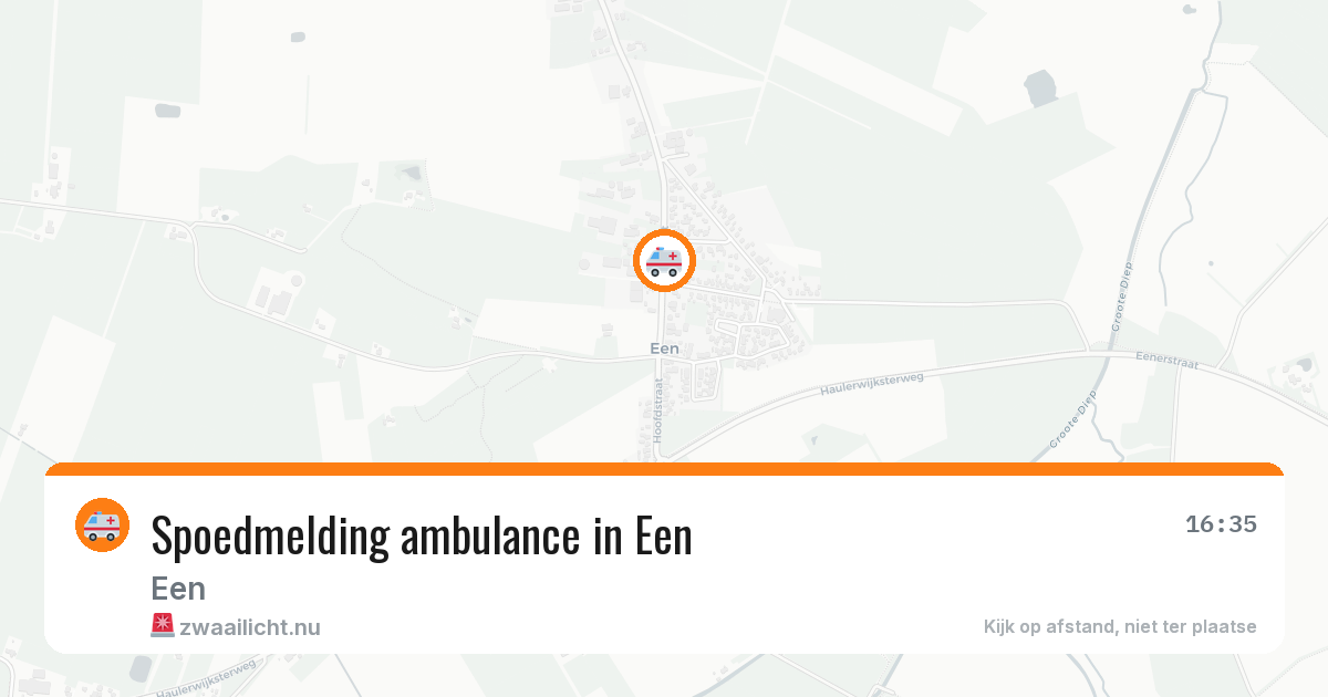 Spoedmelding ambulance in Een — 14 mrt 2026