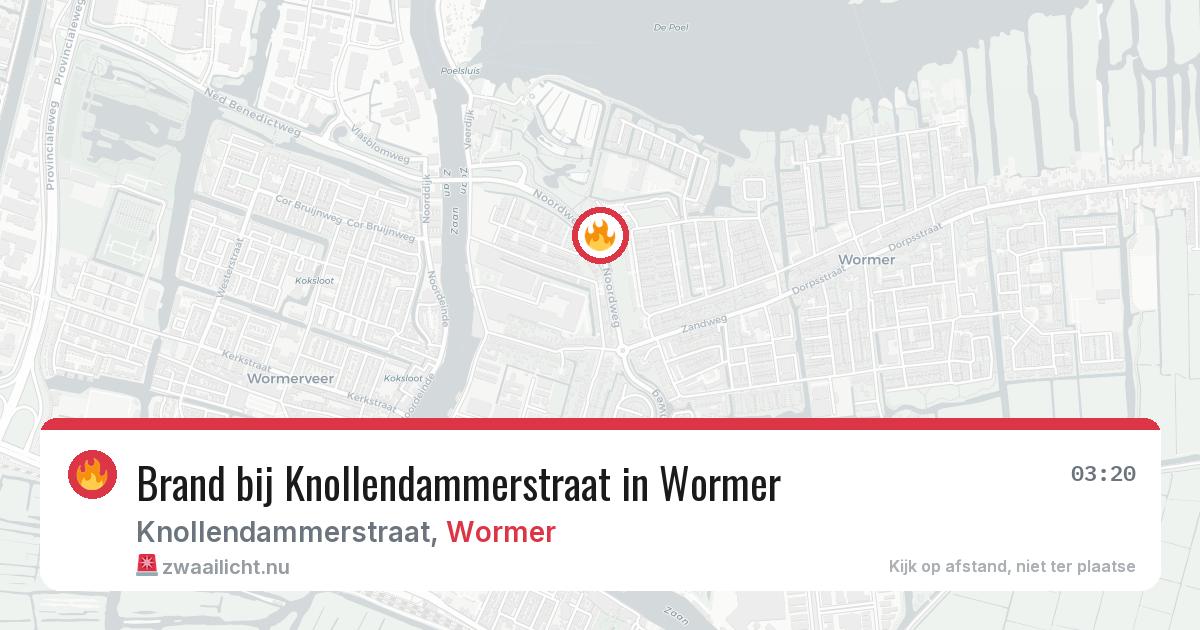 Brand bij Knollendammerstraat in Wormer — 25 jul 2026