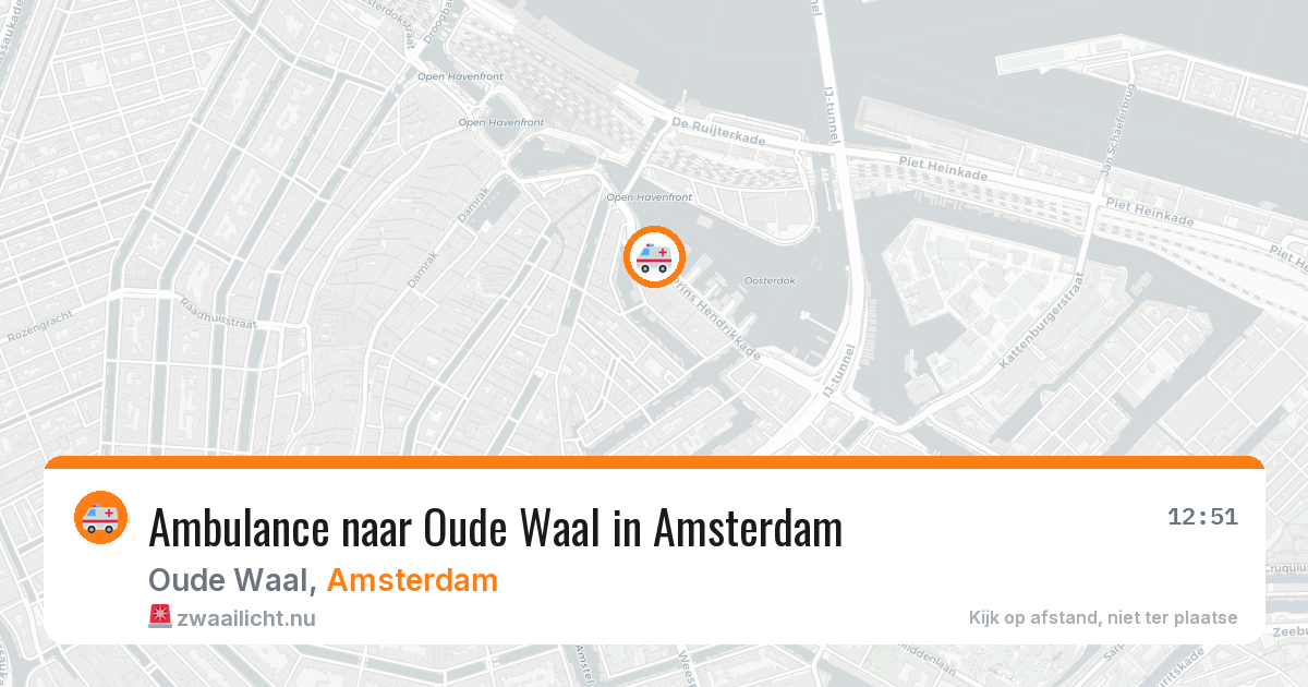 Ambulance naar Oude Waal in Amsterdam — 25 mrt 2026