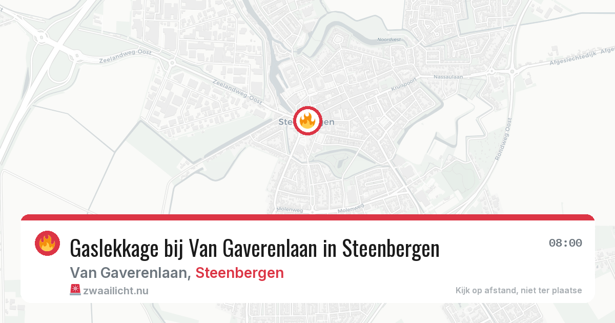 Gaslekkage bij Van Gaverenlaan in Steenbergen — 26 mei 2026