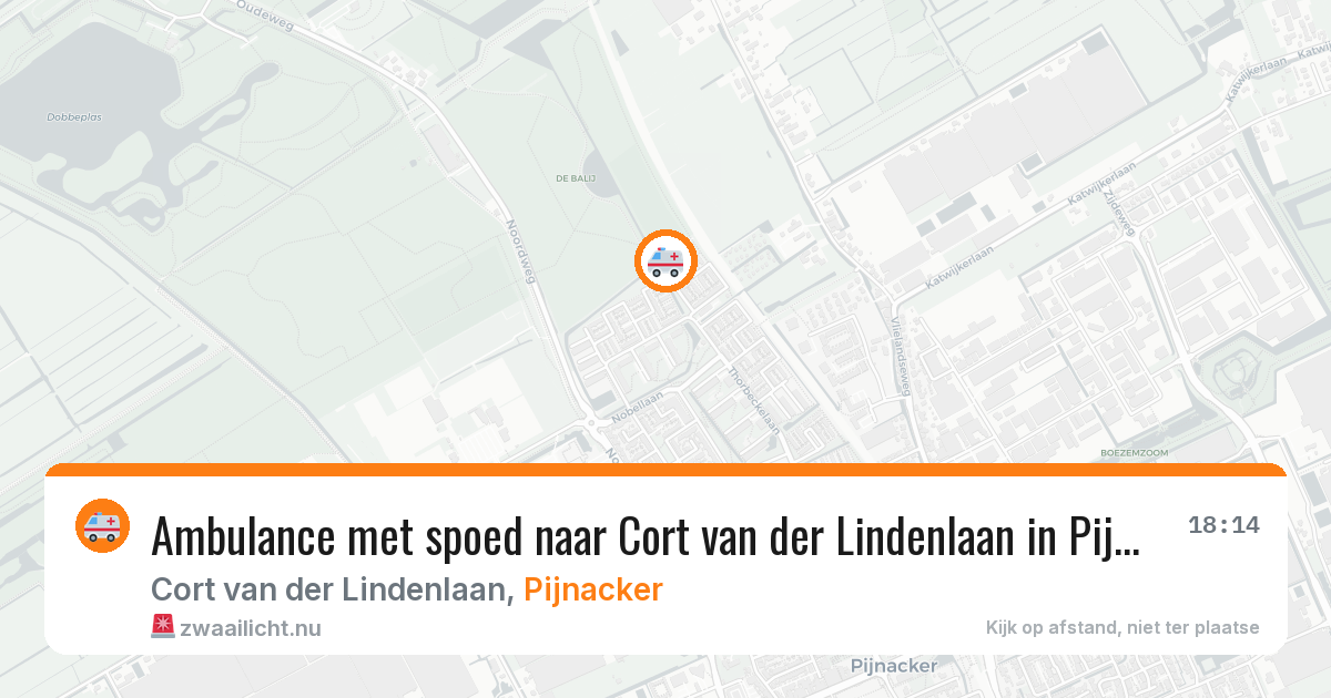 Ambulance met spoed naar Cort van der Lindenlaan in Pijnacker — 11 jul 2026