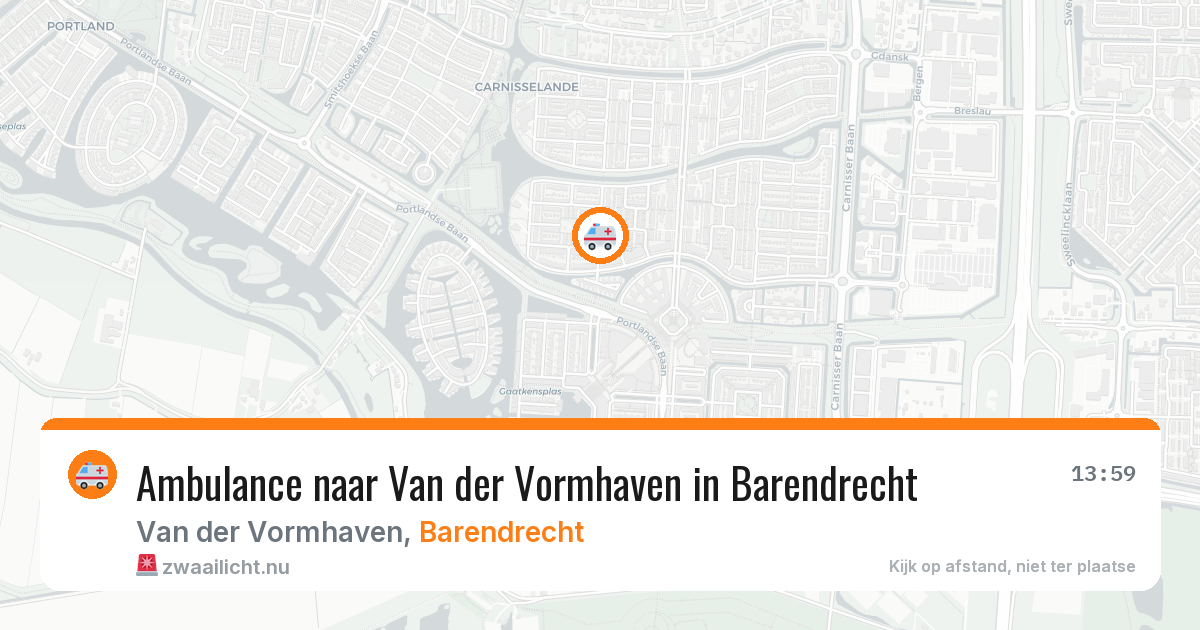 Ambulance naar Van der Vormhaven in Barendrecht — 13 jul 2026
