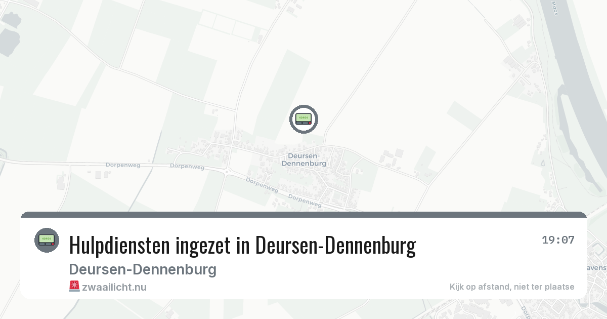 Hulpdiensten ingezet in Deursen-Dennenburg — 6 feb 2026 | 🚨 Zwaailicht.nu