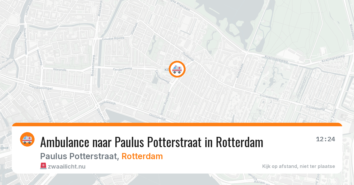 Ambulance naar Paulus Potterstraat in Rotterdam — 19 mrt 2026