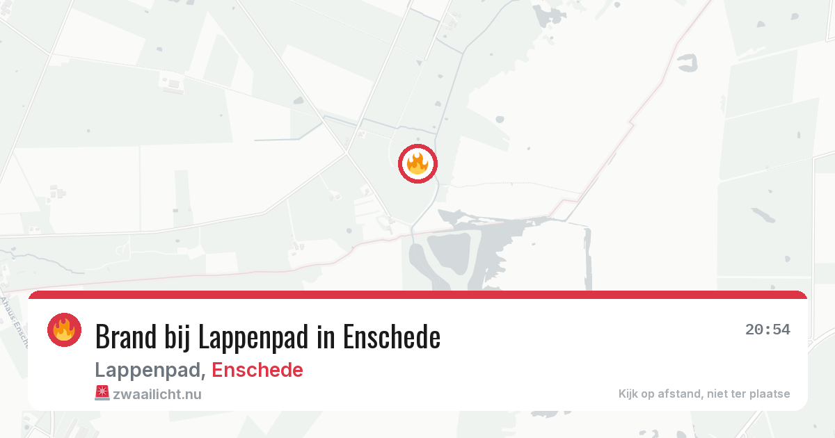 Brand bij Lappenpad in Enschede — 15 jul 2026