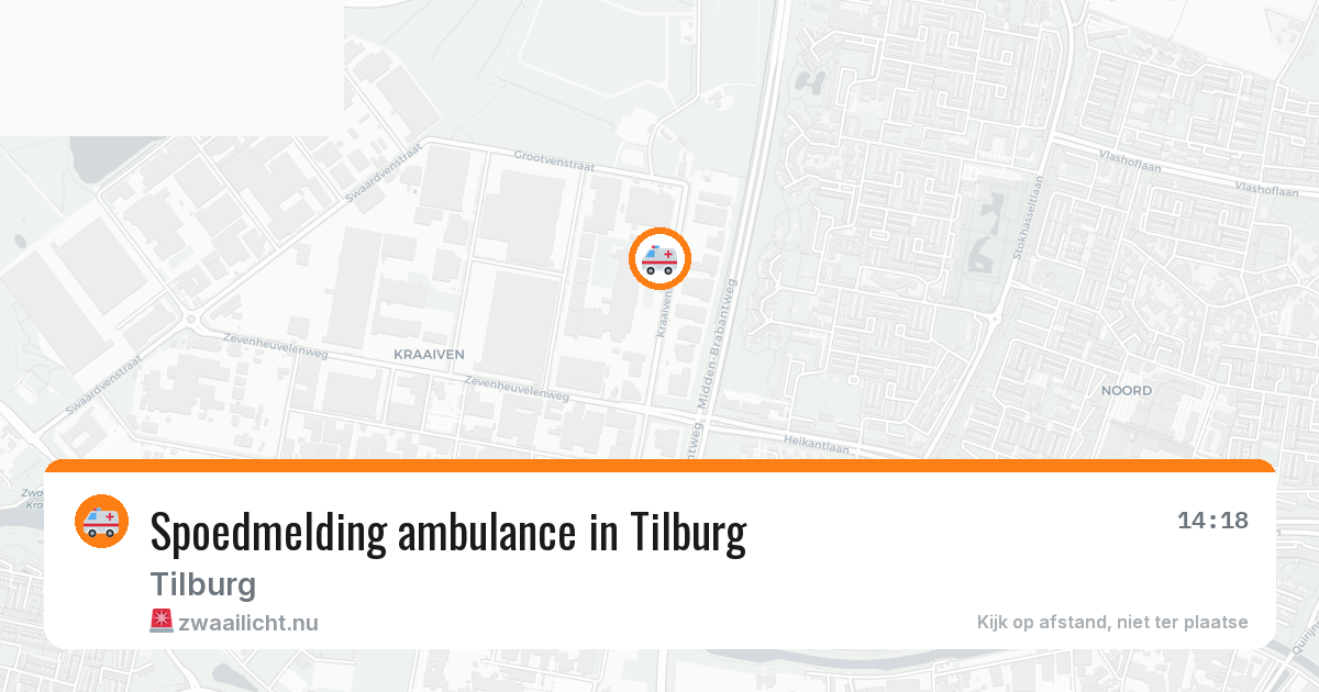 Spoedmelding ambulance in Tilburg — 10 jul 2026